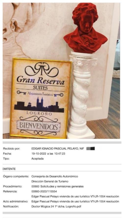 Gran Reserva Suites Centro Alojamiento Entero ログローニョ エクステリア 写真